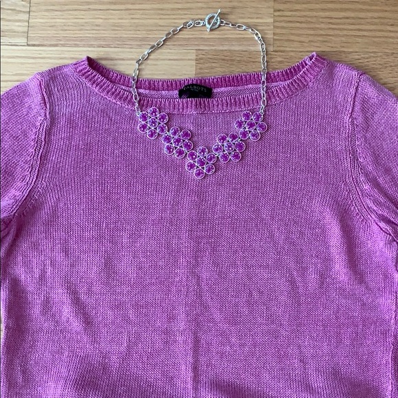 Talbots 💕💜 linen boatneck top - Picture 6 of 16